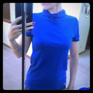 Michael kors bright blue short sleeved top! Nwot
